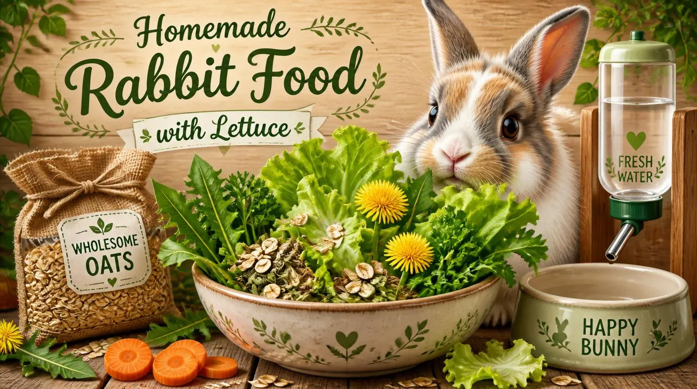 Fresh lettuce and greens for rabbits